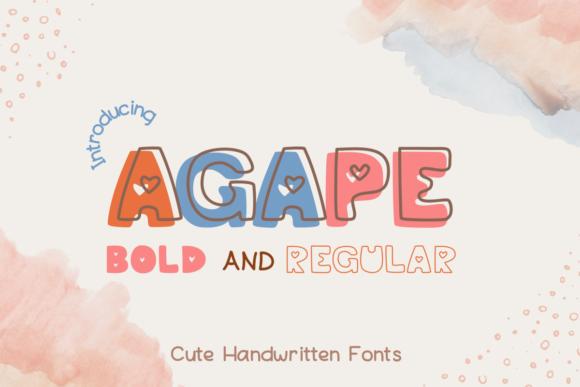 Agape: A Playful Display Font for Handmade Creations