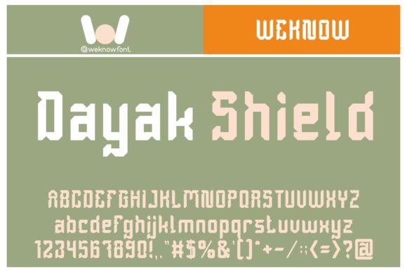 Dayak Shield: A Bold Display Font for Eye-Catching Campaigns