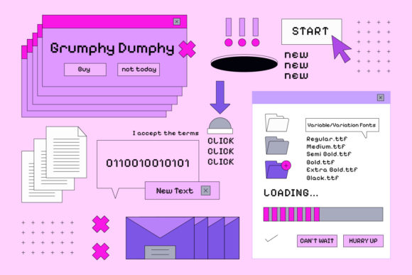 Grumphy Dumphy: The 90s Pixel Typeface for Authentic Retro Branding