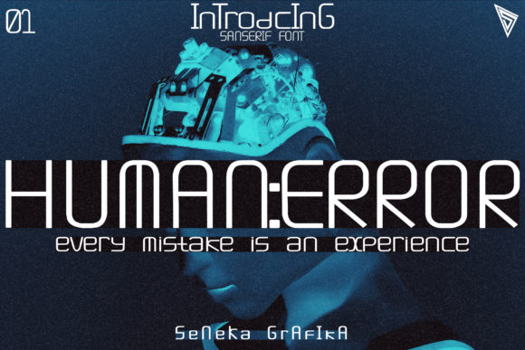 Human Error Display Font for Handmade Creations