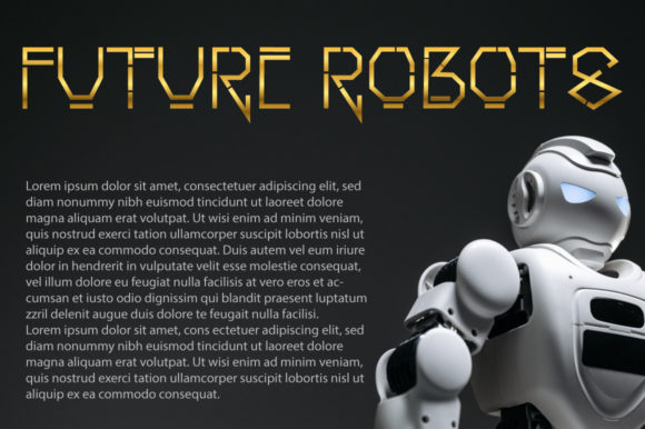 Robocom: A Bold Display Font for Digital Creativity